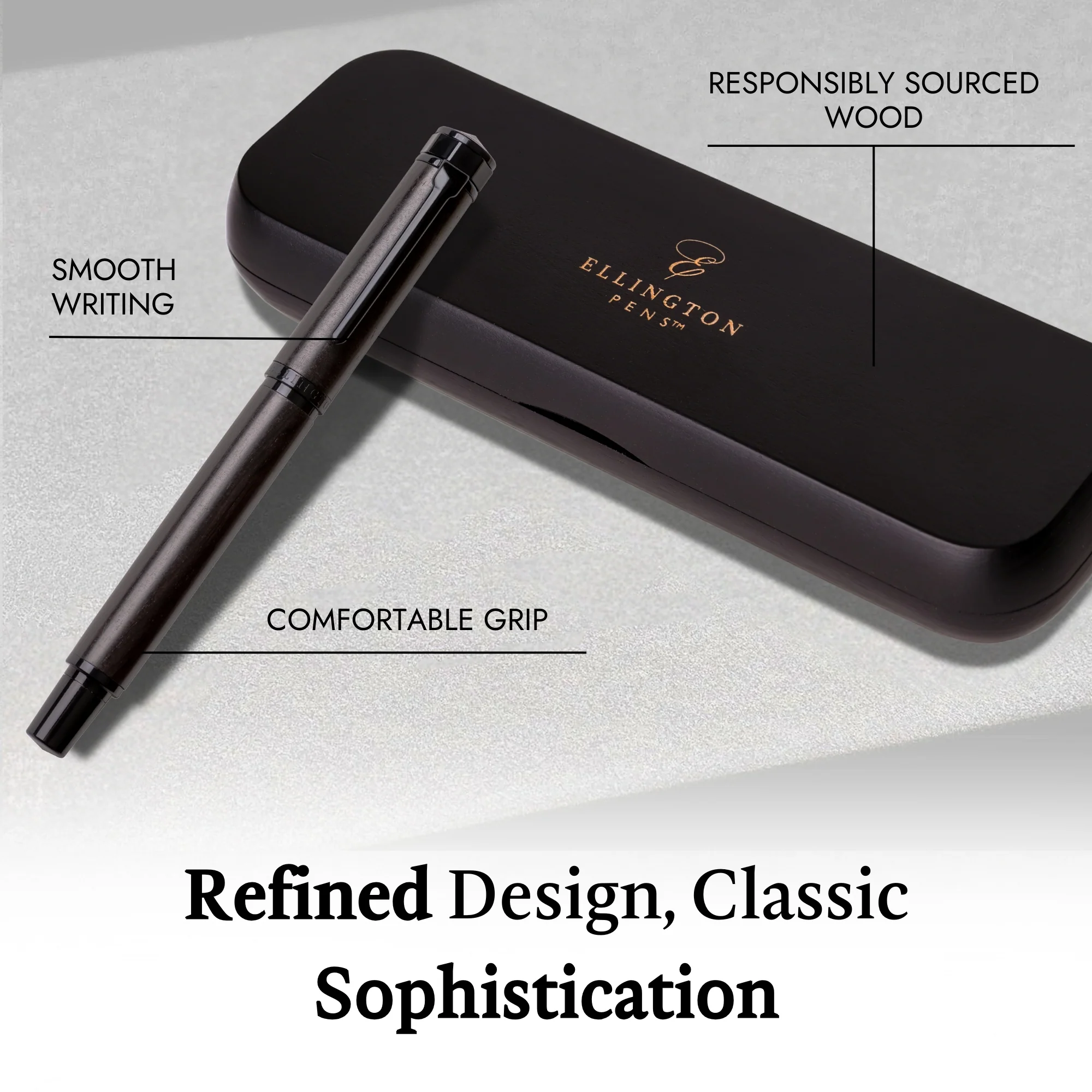 Ebon Elegance Blackwood Fountain Pen - Image 7
