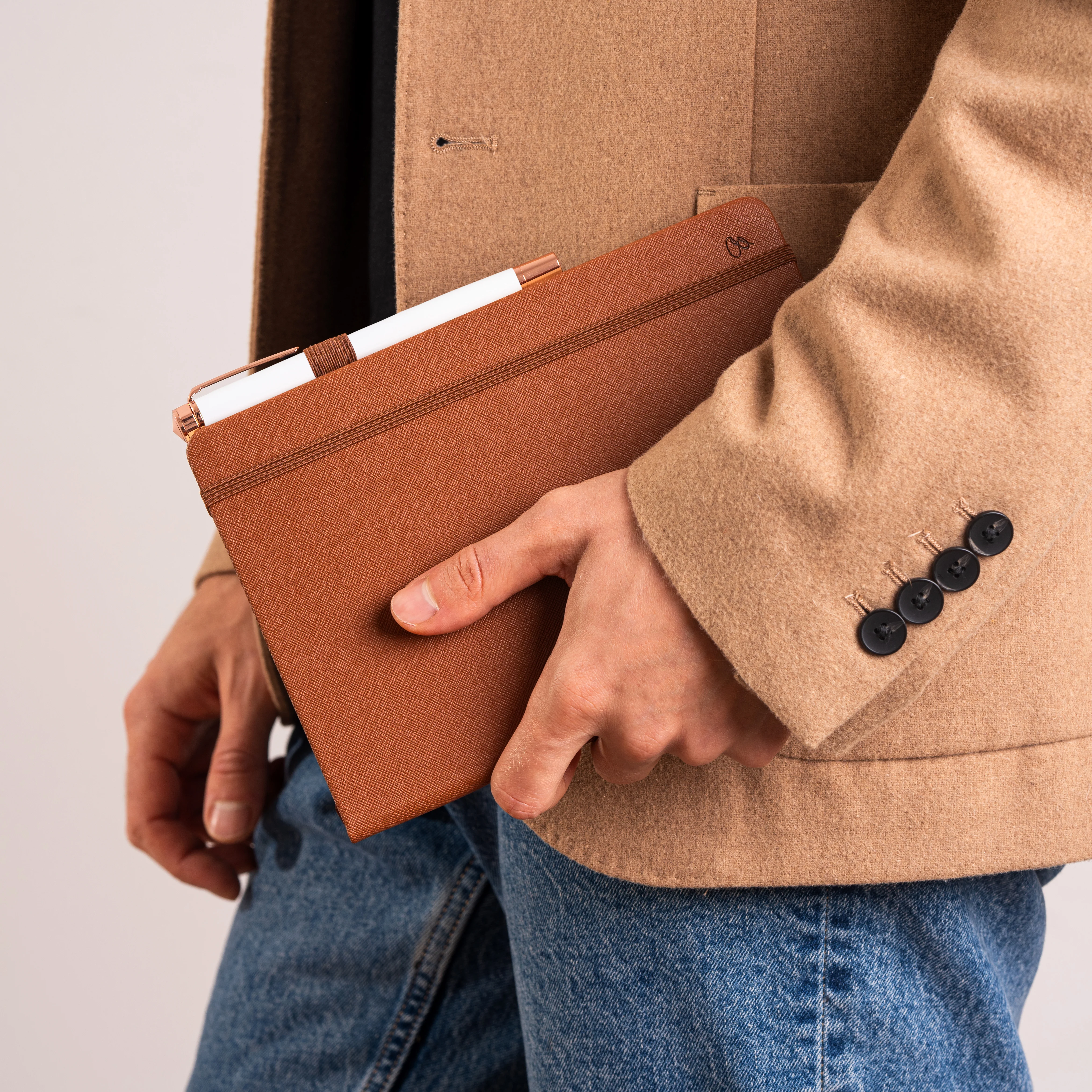 Brown Journal - PU Saffiano Leather - Image 5