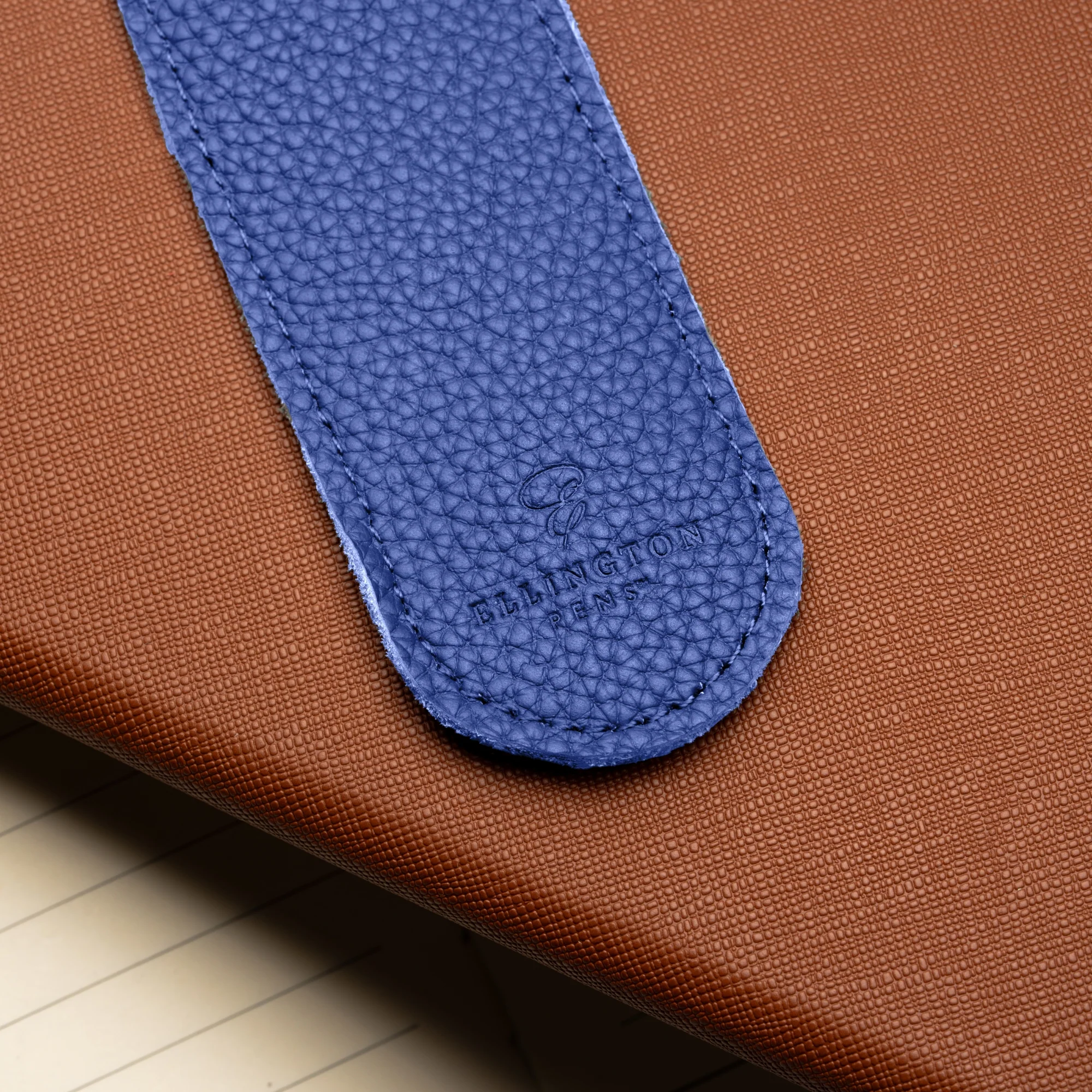 Blue Leather Pen Sleeve with Gift Box - Image 8