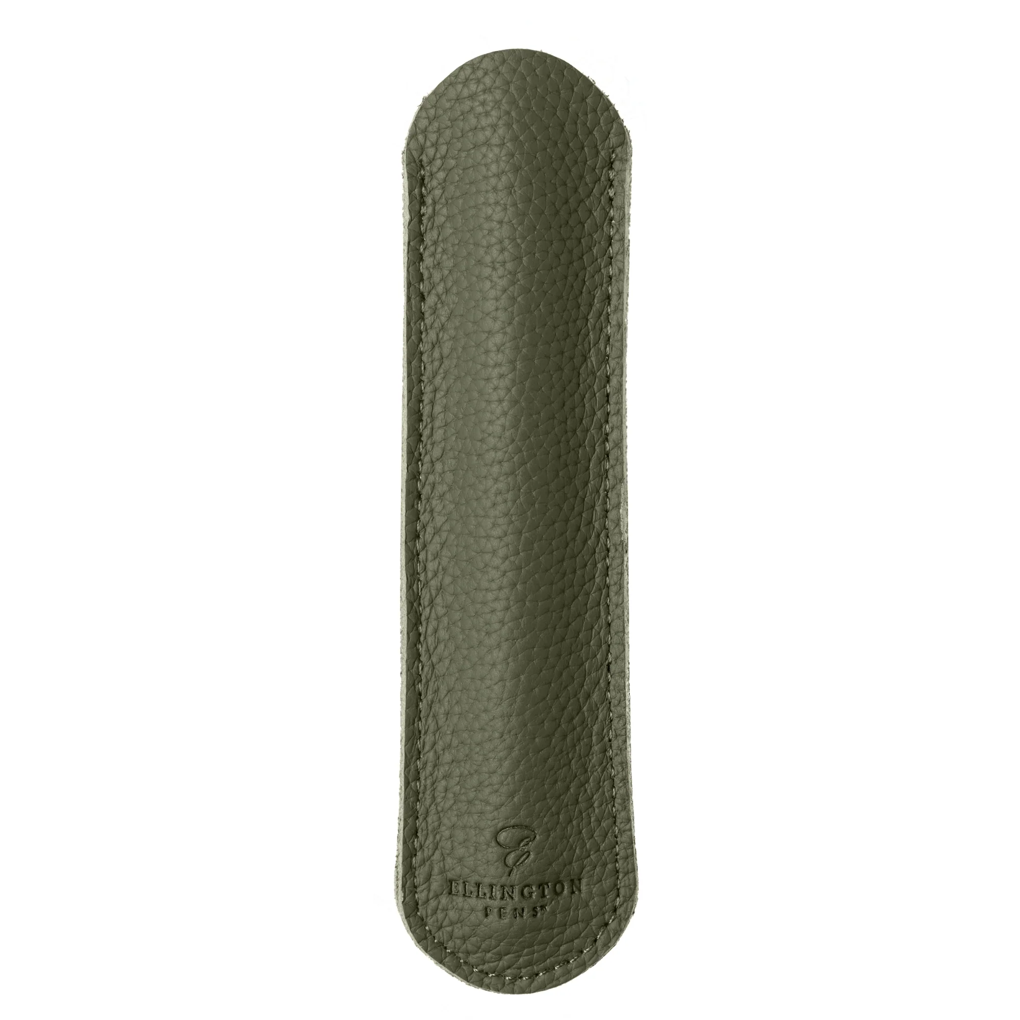 Khaki Green Leather Pen Sleeve with Gift Box - Image 3