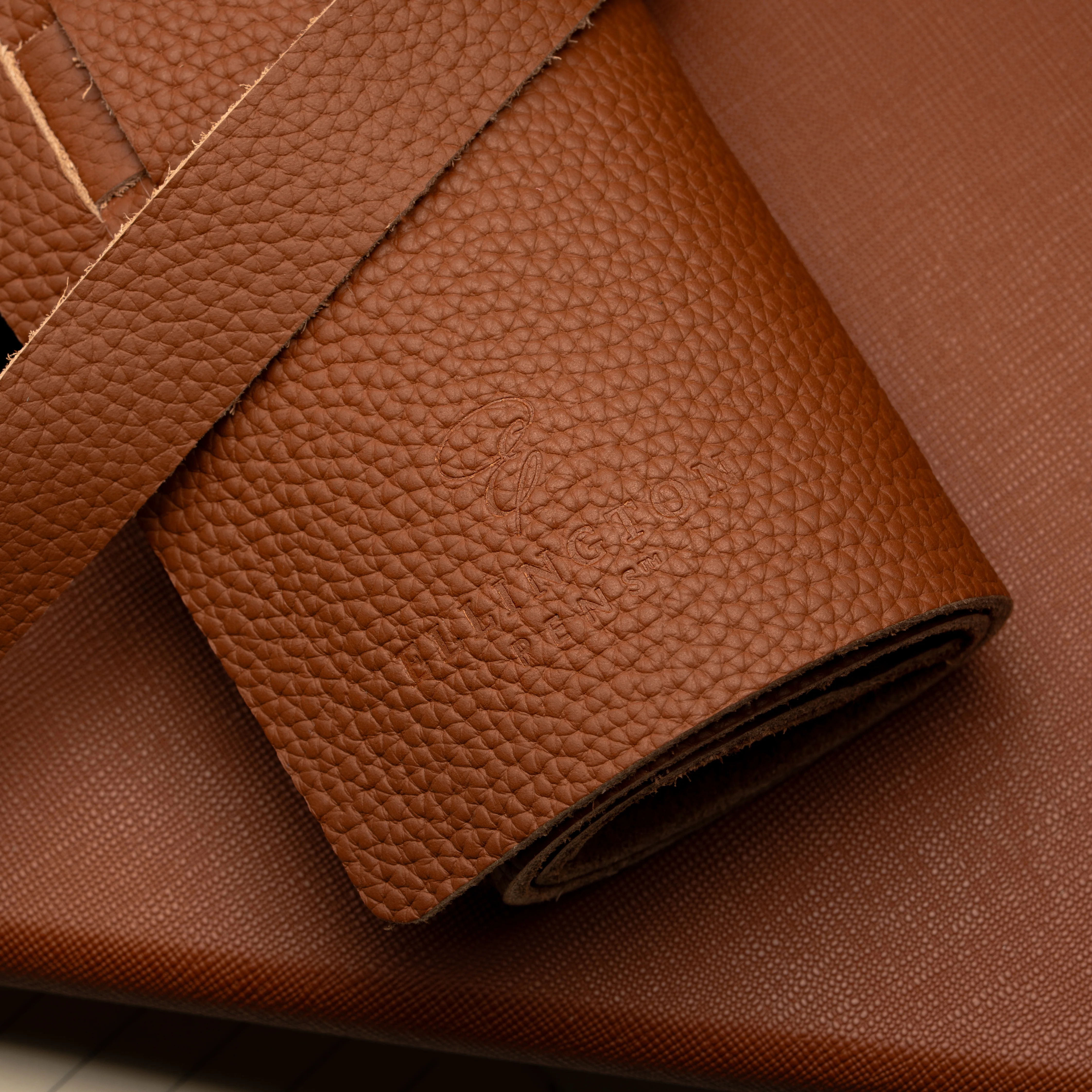 Leather Roll Pen Case Orange - Image 8