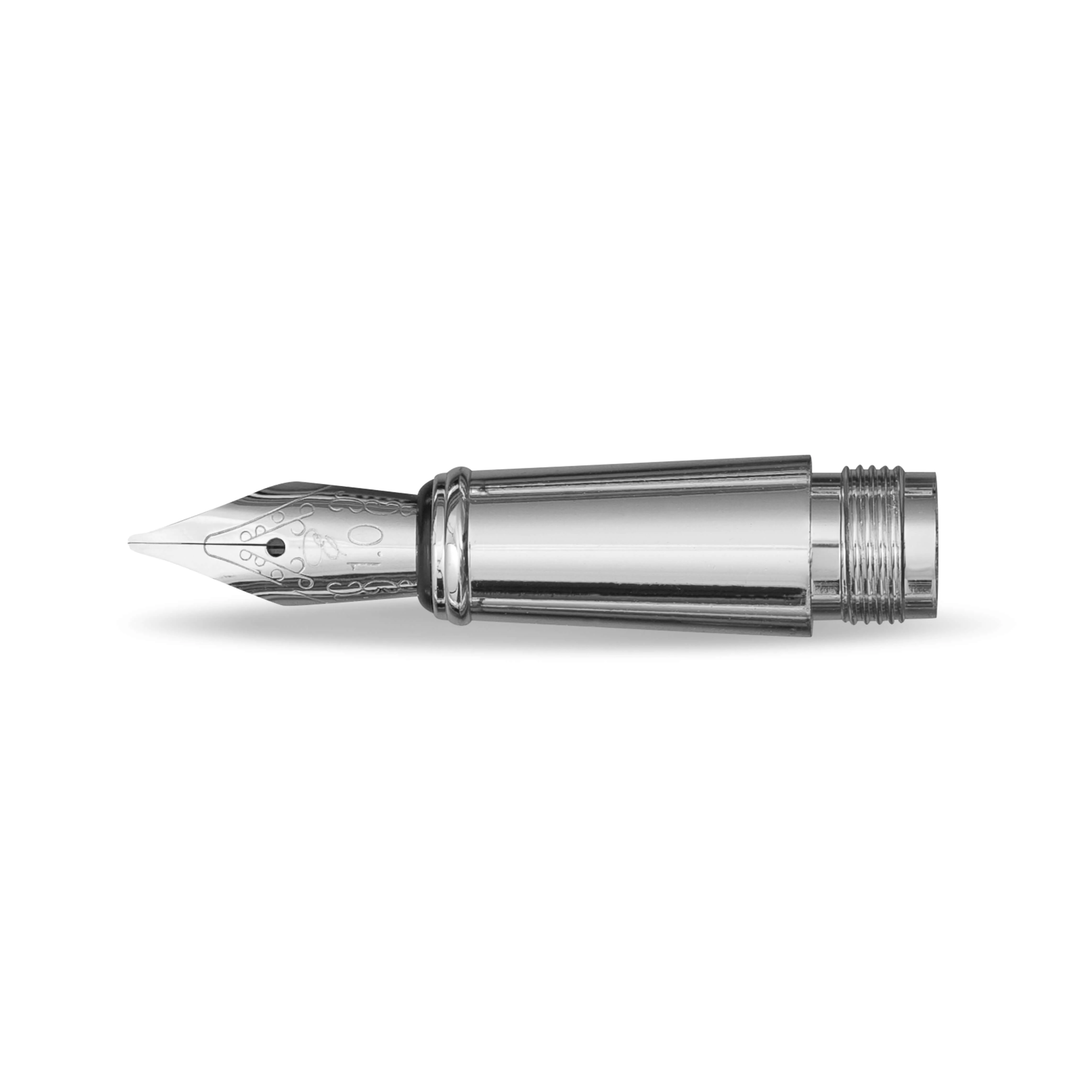 Replacement Nib with Ink Converter - Silver - Image 7